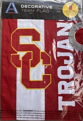 USC Trojans NCAA Flag-Official Licensed Double-Sided Decorative Banner-NEW - Image 1 of 4