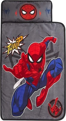 Alfombrilla para siesta Spiderman apta para viajes con almohada, fácil cuidado, 26x46", ideal para niños Foto 1 de 4