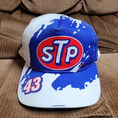 Rare Vintage RICHARD PETTY #43 STP HAT USA Made Swingster NASCAR Blue Splash  - Image 1 of 4