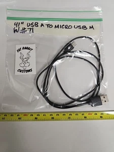 NEW 3FT USB A to Micro B USB Data Charger Cable Cord (U2A1-MCB-03BLK) - Picture 1 of 1