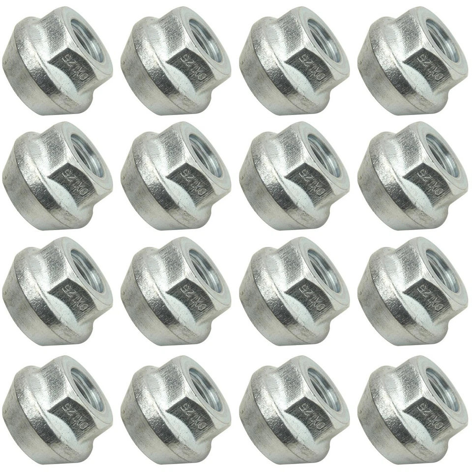 Juego de tuercas cónicas ITP 10 mm x 1,25 mm paso de rosca plateado 16 piezas Foto 1 de 1