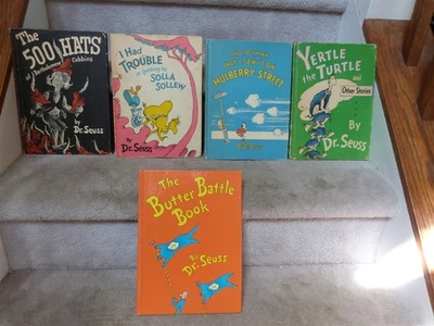 1960s VTG Lg Dr Seuss book lot BCE Mulberry Street 500 Hats Solla Sollew Yertle - Image 1 of 4