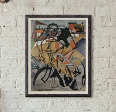 Arte de pared en lienzo/póster de pista de carreras Jean Metzinger en bicicleta - impresiones de pintura Foto 1 de 2