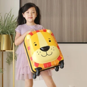 Children Kids Holiday Travel Hard Shell Suitcase Luggage Trolley Bags 4 Wheels - Picture 1 of 9