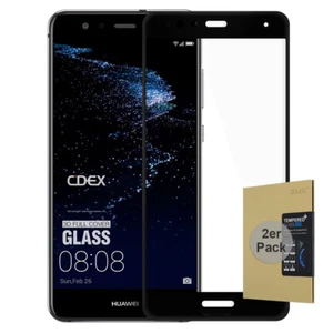 2x 9H vetro temperato Huawei P10 Lite HD vetro protezione display pellicola FullCover nero - Foto 1 di 4