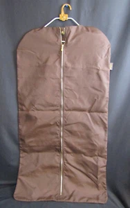 LOUIS VUITTON BROWN GARMENT BAG/COVER WITH BRASS HOOK HANGAR - Picture 1 of 24