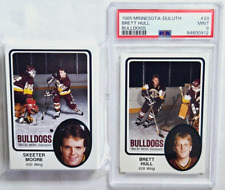 1985 Minnesota Duluth Bulldogs Set W/ #28 Brett Hull Rookie Card RC PSA 9 Mint