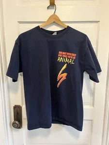 Vintage Y2K Busch Gardens Sheikra Roller Coaster Promo T-Shirt L Navy Blue - Picture 1 of 3