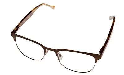 Marco de gafas cuadrado de metal de acero inoxidable Lucky para hombre. D107 Marrón 51mm Foto 1 de 4