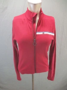 Bontrager Size S Womens Red 100% Merino Wool Full Zip Thermal Cycling Jersey 804 - Picture 1 of 11