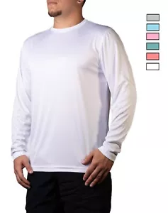 UPF 50+ UV Sun Protection Shirt Long Sleeve Fishing Tops Quick Dry Lightweight - Picture 1 of 35