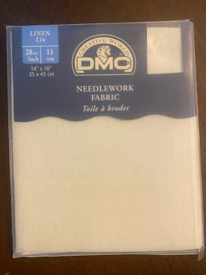 NEW DMC Linen Needlework Fabric 28 ct  14"x18" - Image 1 of 4