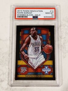 2013 Panini Innovation # 12 Kevin Durant Stained Glass Gold PSA 10