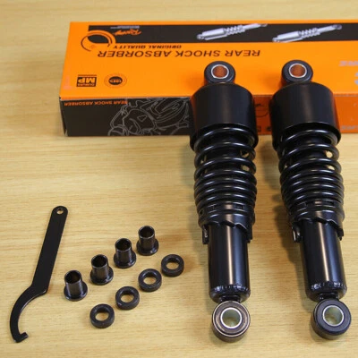For Harley Sportster XL 883 1200 48 72 Lowering Black 267mm 10" Shocks Absorbers - Image 1 of 4