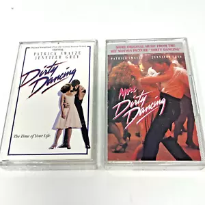 Dirty Dancing & More Dirty Dancing Movie Soundtrack Vintage Cassette Tape Lot x2 - Picture 1 of 5