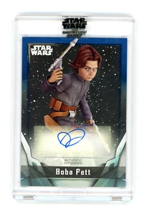 DANIEL LOGAN as BOBA FETT 2021 Topps Star Wars Signature Series Auto Blue /50 - Picture 1 of 2