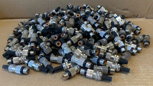 220x Phono Socket Black Solder Terminals Metal Line - Picture 1 of 4
