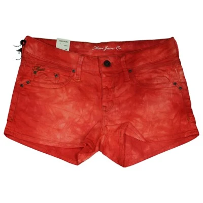 MAVI 牛仔裤头饰短裤热裤卡普里弹力性感 36 S W28 红色新品 — 第 1/3 张图片