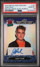 2023 LEAF METAL POP CENTURY PRO SET RAPS JAKE PAUL PURPLE AUTO 6/12 PSA 10 POP 1