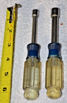 QTY 2 Vintage Craftsman 7/16 + 5/16 in.  Nutdriver Circle V - Image 1 of 3