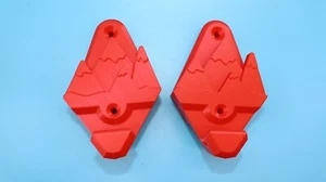 Red Snowboard & Helmet Wall Mount Holder Pair Display Hooks Rack Gear Carrier - Picture 1 of 6