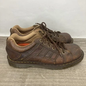 Mens 11 Doc Dr. Martens Keith Brown Leather Oxford Chunky Shoe Y2k Lug Sole - Picture 1 of 5