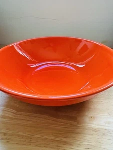 Vintage Bauer 2000 Ringware 12” Serving Bowl Orange Color - Picture 1 of 5