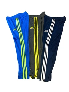 LOT BOYS ADIDAS 3 STRIPE TIRO TRACK PANTS ACTIVE BASKETBALL SOCCER GYM L 14-16 - Picture 1 of 13