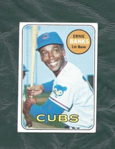 1969 Topps Baseball Card 20 Ernie Banks Chicago Cubs VGEX centered, light crease - Bild 1 von 2