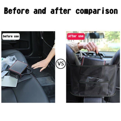 Car Net Pocket Handbag Holder Organizer Between Car Seat Side Storage Mesh US - Image 1 of 4