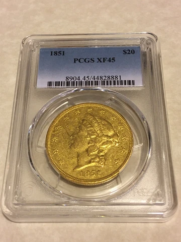 1851 XF45 PCGS Liberty Double Eagle $20 Gold Coin eyeclean very nice appeal Cover