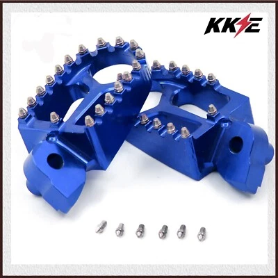 KKE Billet Foot Pegs Pedal Pads for YAMAHA WR250F 01-13 YZ250F 2001-2019 Blue - Изображение 1 из 4