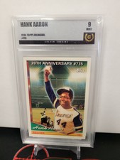 1994 Topps Hank Aaron #715 Golden Grading Graded 9 Atlanta Braves