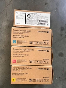 Genuine Fuji Xerox ApeosPort-VII C3321 C4421 & CP4421 Docuprint CP475 Toner Set - Picture 1 of 1