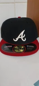 Atlanta Braves New Era 59Fifty MLB Fitted Hat 7 1/4 57.7cm Cap Brand New - Picture 1 of 5