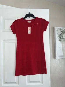 Girls Sz10/12 Red Sweater Dress Christmas  - Picture 1 of 6