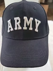 Gorra/sombrero de béisbol ajustable del ejército negro talla 58 cm - Imagen 1 de 6