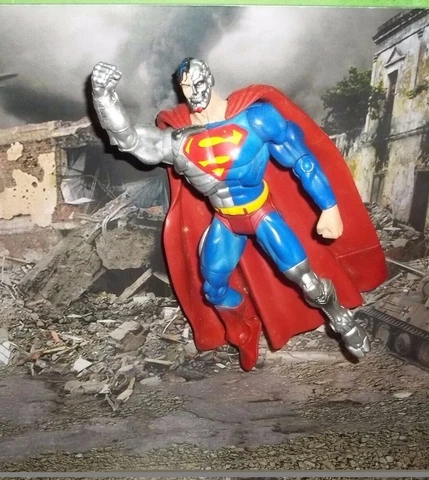 DC UNIVERSE SUPER HEROES CLASSIC CYBORG SUPERMAN FIGURE MATTEL S3 SELECT SCULPT Cover