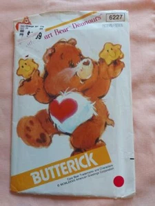 Butterick 6227 Tenderheart Bear Stuffed Toy Pattern Size 17" - Picture 1 of 2