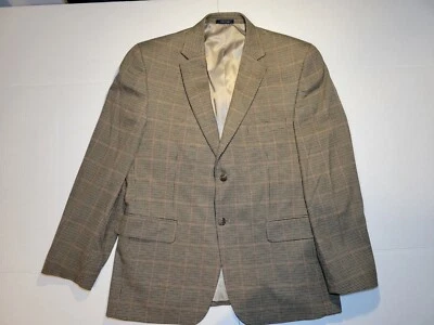 Vintage Club Room Macy's 42S Mens Houndstooth Windowpane 2 Button Blazer Coat - Image 1 of 4