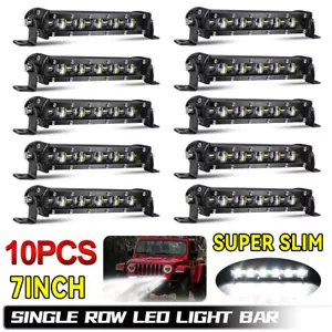 10x 7inch LED Work Light Bar Flood Spot Combo Fog Lamp Offroad Driving Truck 8'' - Picture 1 of 10