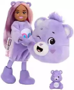 Barbie Chelsea Cutie Reveal Care Bear Share Bear Purple 6 Surprises Doll New - Imagen 1 de 5