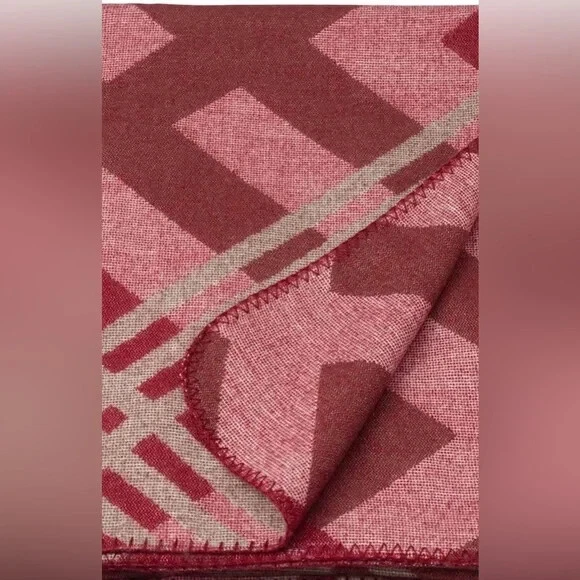 IKEA Throw Blanket "APELVECKMAL" Red / Gray Fleece - Image 1 of 3