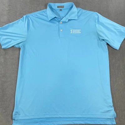 Camisa polo de golf Peter Millar Summer Comfort para hombre XL azul Foto 1 de 4