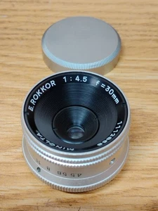 Minolta 30mm F4.5 E.ROKKOR 39mm LEICA Screw Mount Enlarging Bellows Lens *CLEAN* - Picture 1 of 16