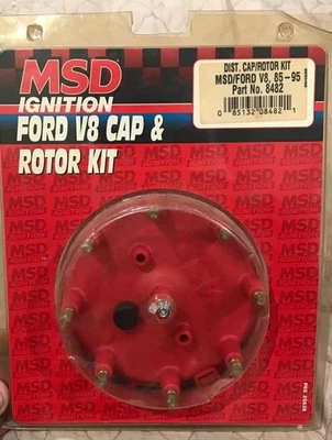 Kit de tampa e rotor distribuidor MSD Ignition 8482 Ford V8 (85-95) caixa aberta - Imagem 1 de 2