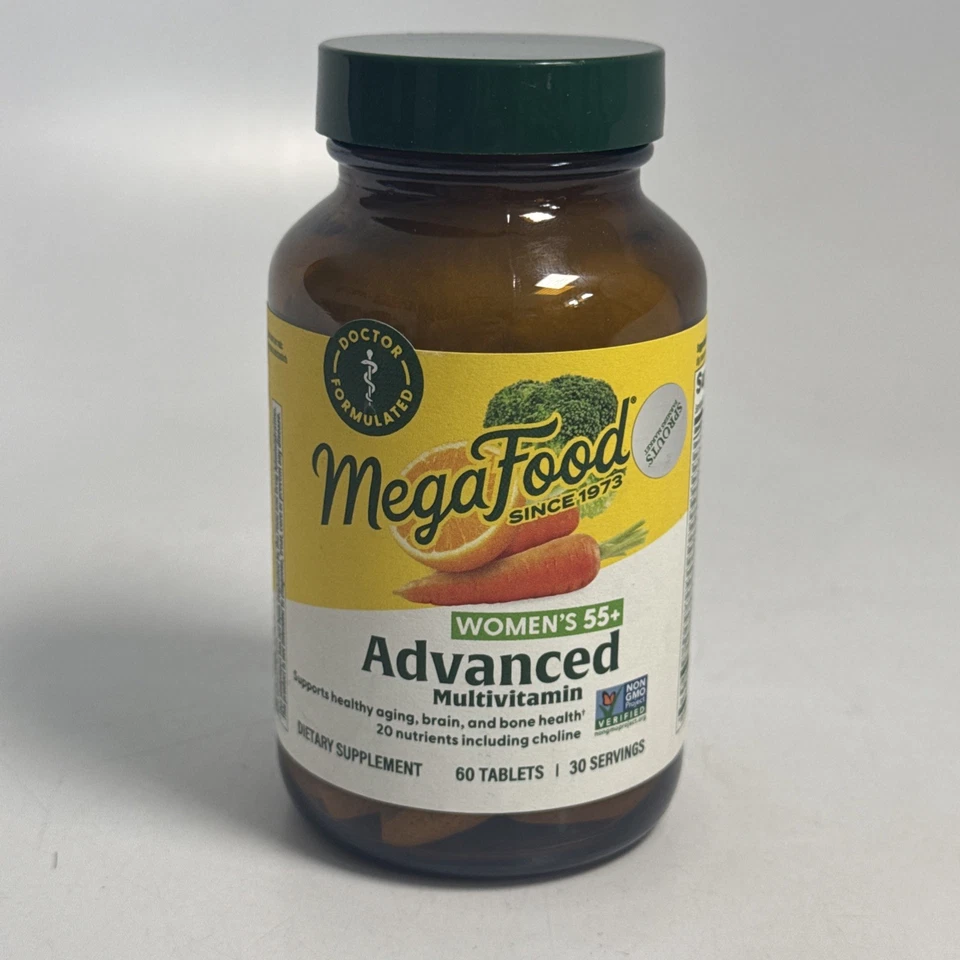 MegaFood Mujer 55+ Multivitamínico Avanzado 60 Tabs 04/2027 Sellado Foto 1 de 4
