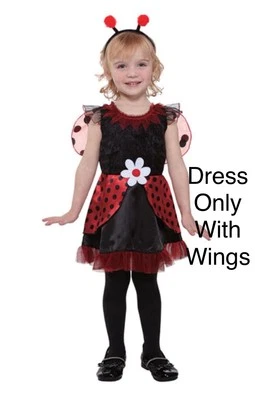 Vestido Disfraz Hada Lil' Ladybug con Alas Adjuntas SOLO Talla 4-6 Foto 1 de 4
