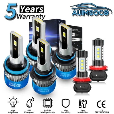 For Honda CR-Z 2011-2016 Hatchback 2-Door LED Headlight 6Pcs Bulbs Super Bright - Image 1 of 4