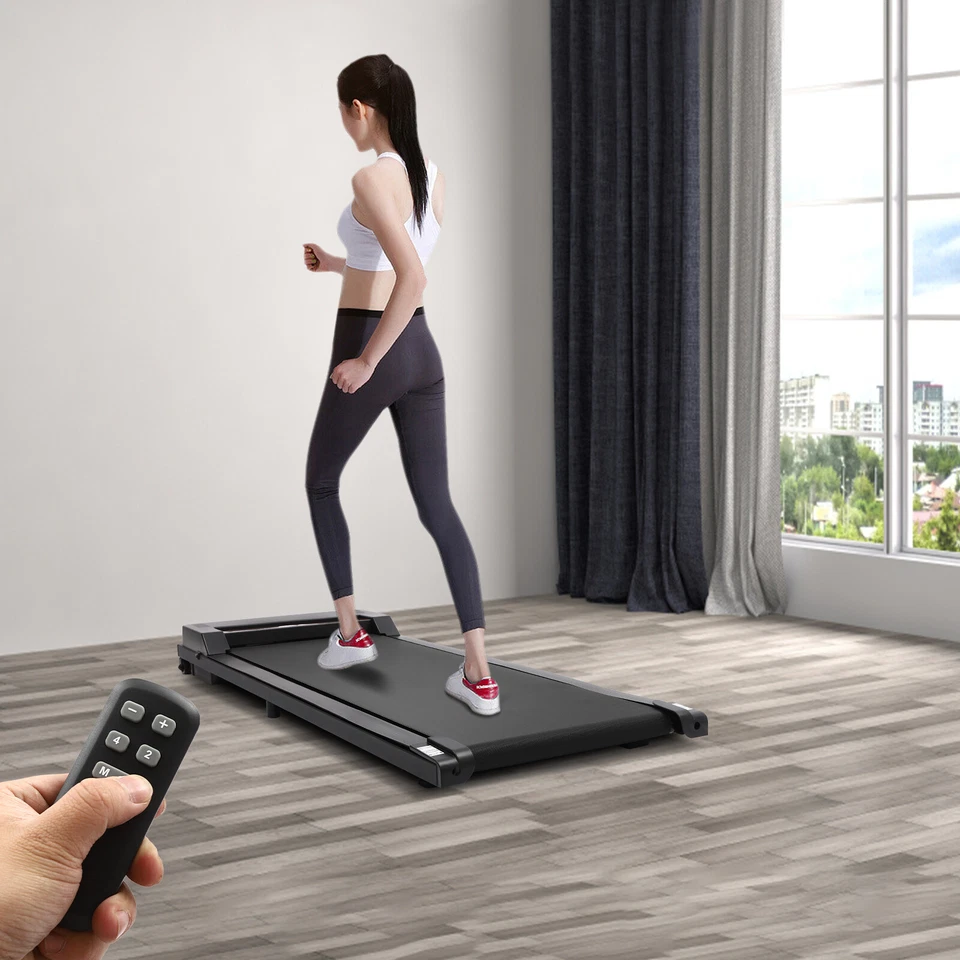 Electric Treadmil Under Desk Walking Pad Home Office Fitness Running Jogging LED - Image 1 of 4